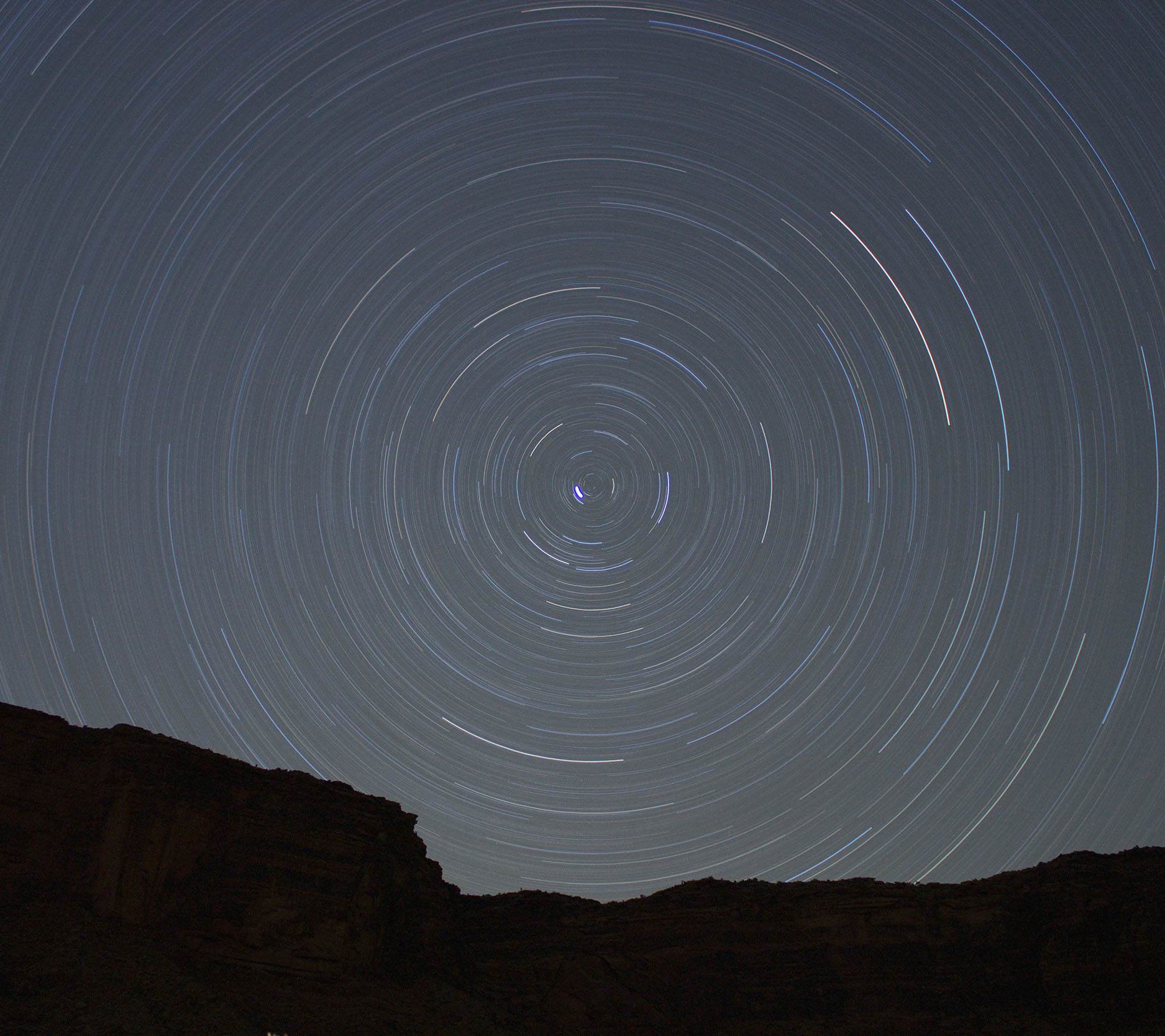 Sheaff Brock market update newsletters, September 2024, timelapse of nighttime sky with stars forming a blurred circle above the treetops